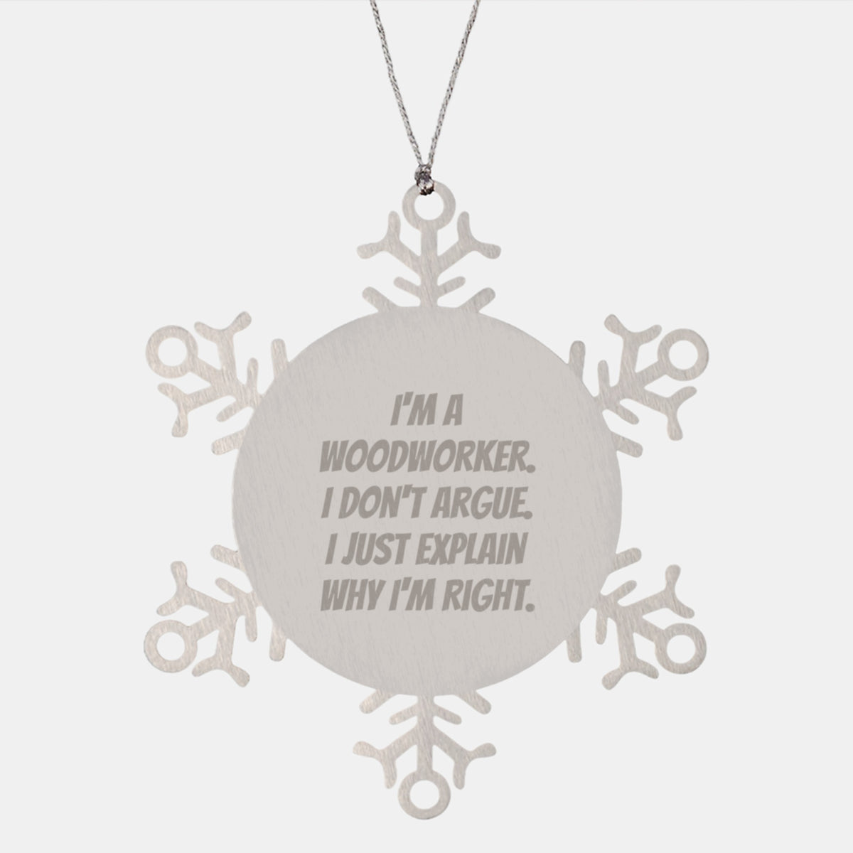 Woodworker's Delight, Funny Snowflake Ornament Gifts from Friends, Family, or Coworkers, Christmas Unique Presents for Him, Her, or Woodworker Enthusiasts - Image 1