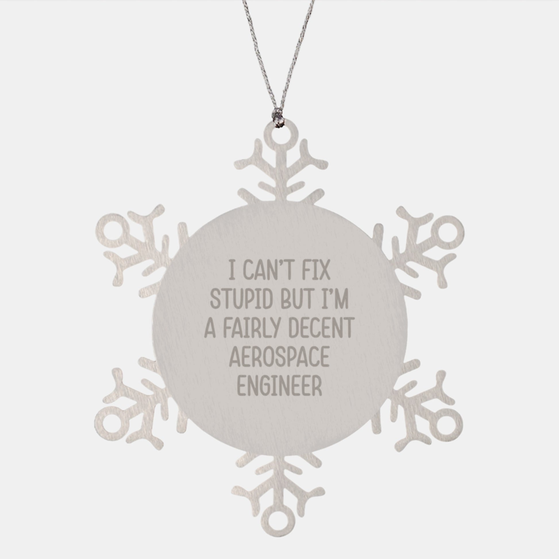 Funny Aerospace Engineer Snowflake Ornament Gifts from Friends and Family for Christmas Unique Presents - Image 1