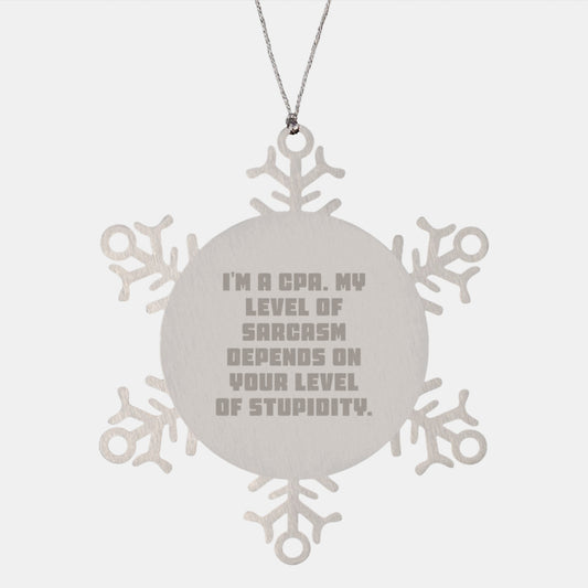 Cute CPA Snowflake Ornaments Gifts from Friends for Christmas - Funny Quote - Image 1