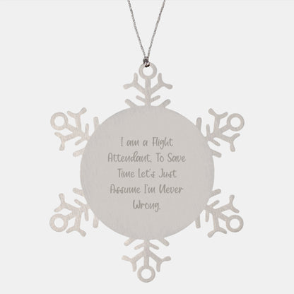Flight Attendant Keepsake Christmas Ornament for Him Surprise Gift - Image 1