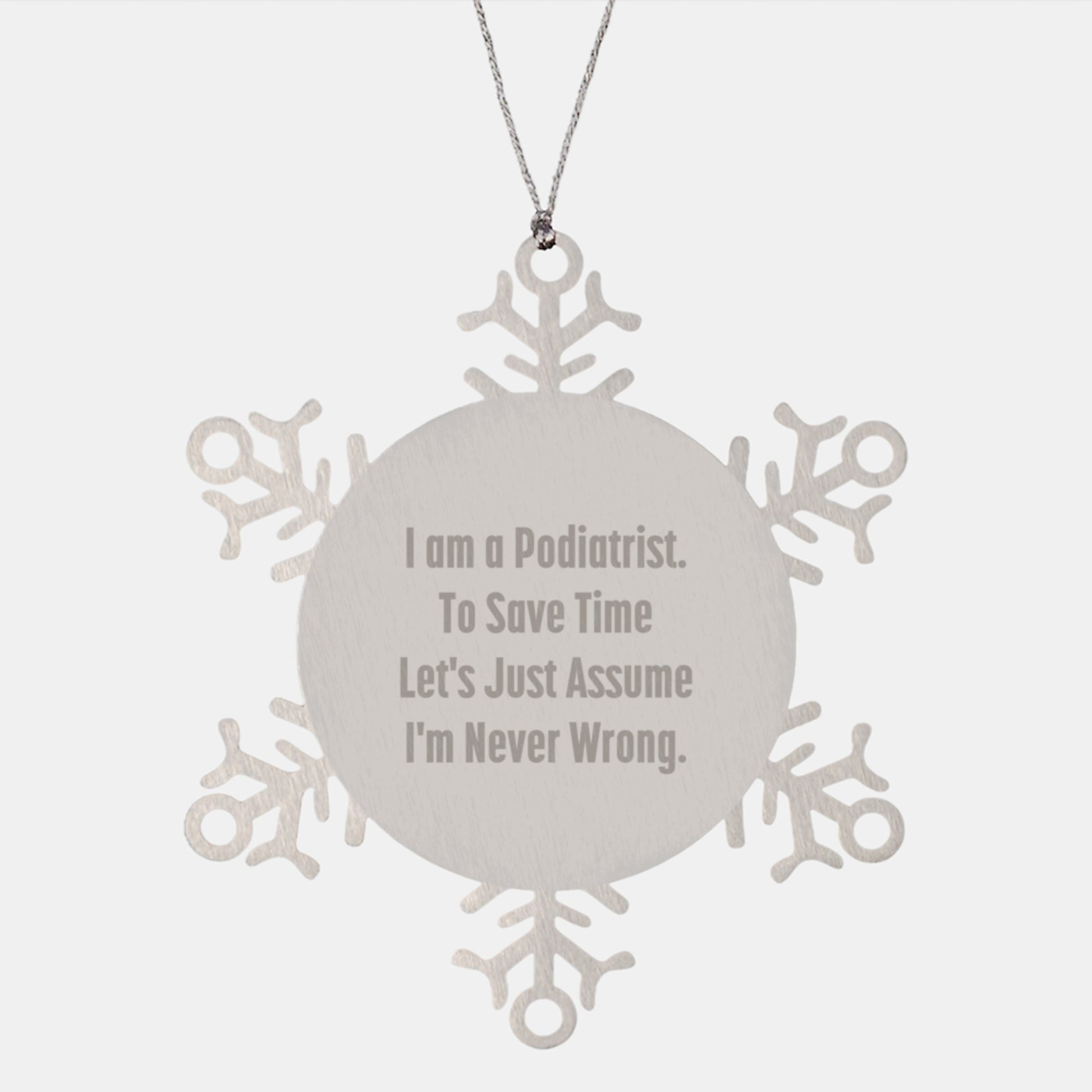 Funny Podiatrist Gifts from Friends Christmas Unique Ornaments Snowflake Present for Podiatrist - Image 1
