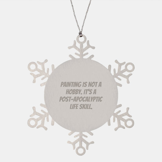 Painting Snowflake Ornament Keepsake for Him Premium Christmas Gift - Image 1