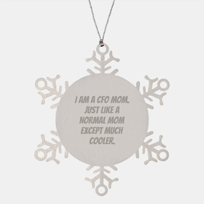 Christmas Gift Cfo Mom Snowflake Ornament for Her Premium Present - Image 1