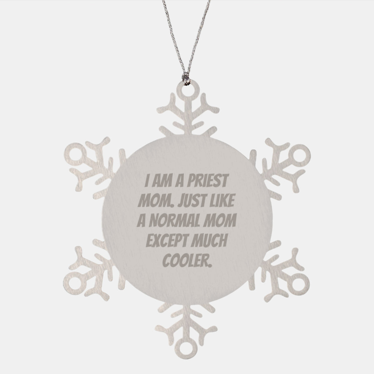 Priest Keepsake Snowflake Ornament for Him Christmas Gift - Image 1