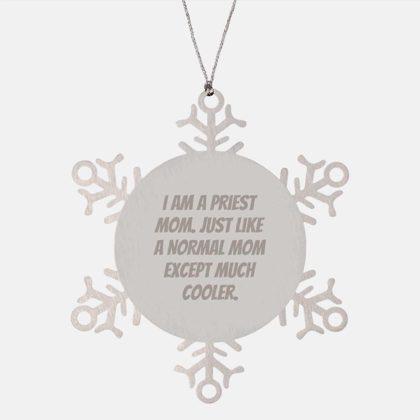 Priest Keepsake Snowflake Ornament for Him Christmas Gift - Image 1