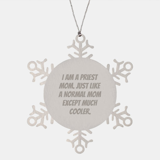 Priest Keepsake Snowflake Ornament for Him Christmas Gift - Image 1