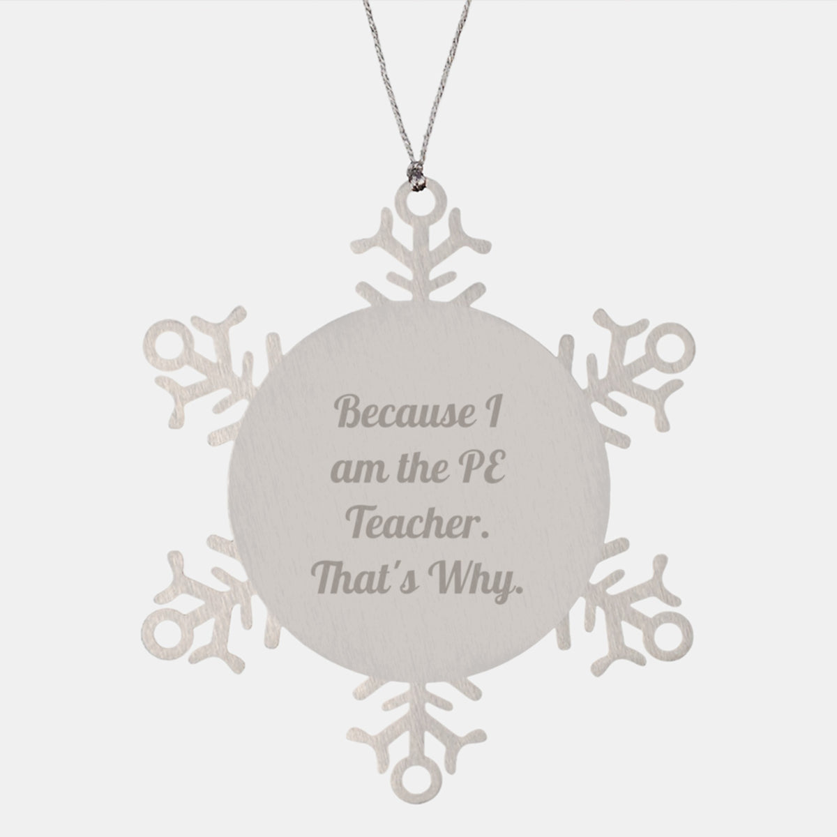 Christmas Gift for Her PE Teacher Snowflake Ornament Present - Image 1
