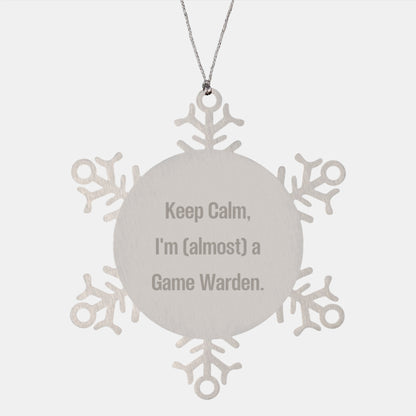 Game Warden Snowflake Ornament Collectible for Neighbors Christmas Gift - Image 1