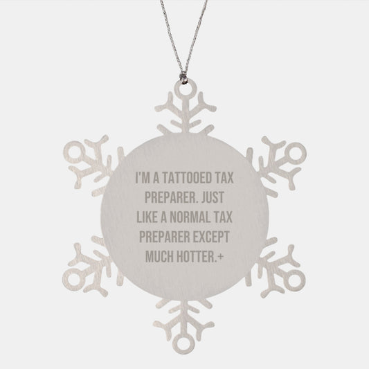 Funny Tax Preparer Gifts from Friends to Men, Women, or Coworkers, Unique Snowflake Ornament for Christmas - Image 1