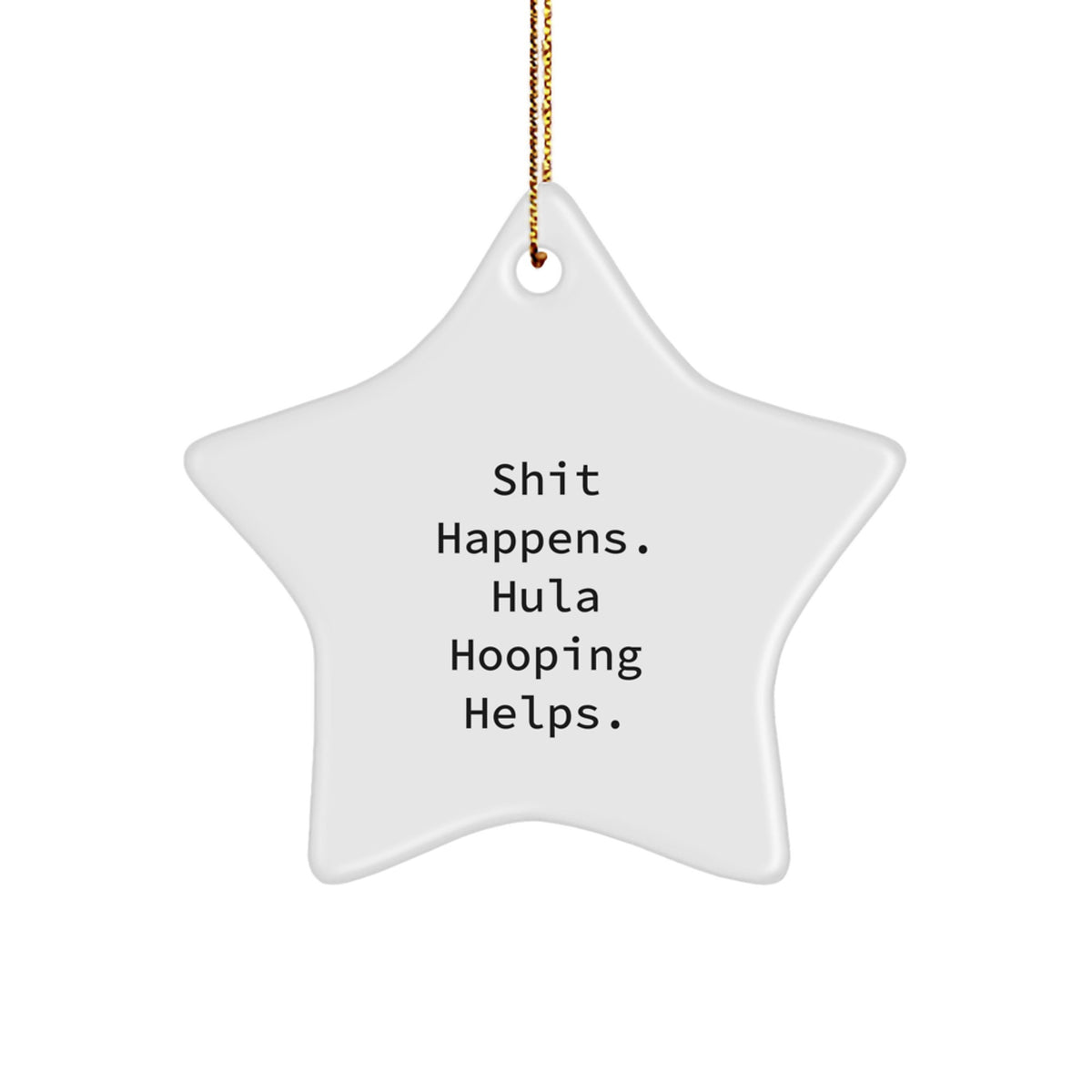 Funny Hula Hooping Star Ornament Gifts from Friends for Hula Hooping Enthusiasts at Christmas - Image 1