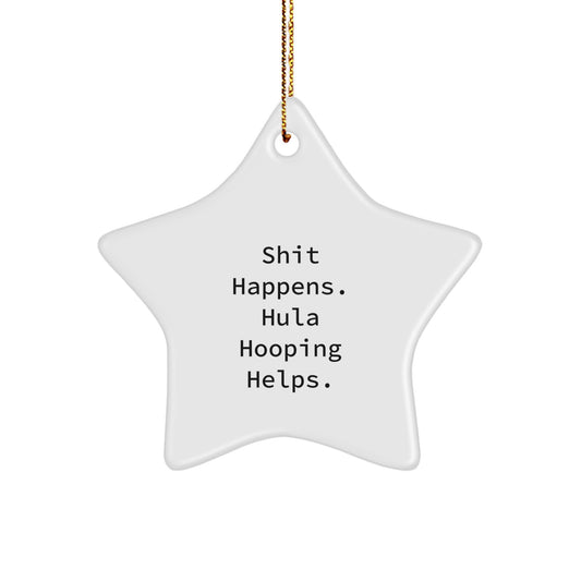 Funny Hula Hooping Star Ornament Gifts from Friends for Hula Hooping Enthusiasts at Christmas - Image 1
