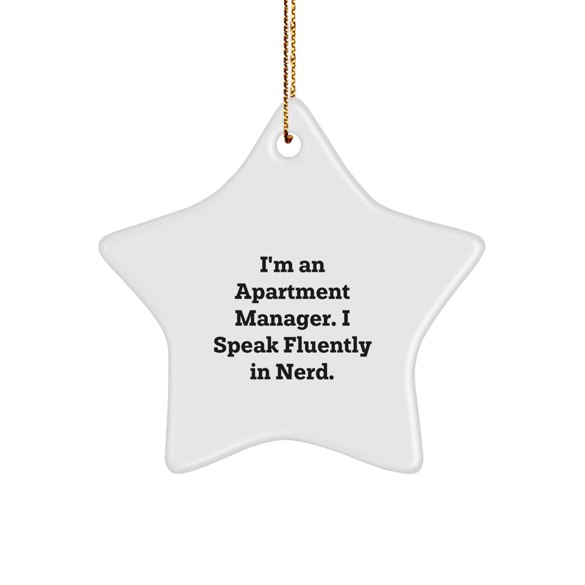 Funny Apartment Manager Star Ornament, Gifts from Family for Men or Women, Unique Christmas Unique Gifts for Apartment Manager Friends - Image 1