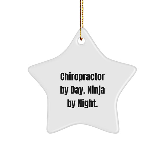 Funny Chiropractor Star Ornament Gifts from Friends and Family for Christmas - Image 1