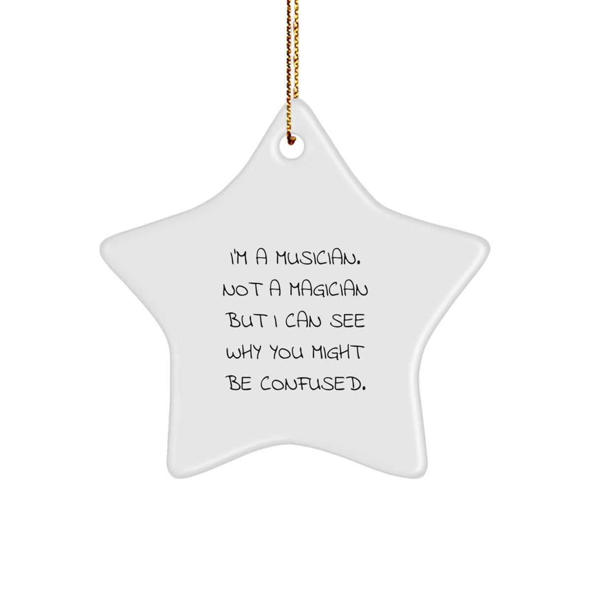 Funny Musician Star Ornament Gifts from Family - Christmas Unique Gifts for Musician Friends - Image 1