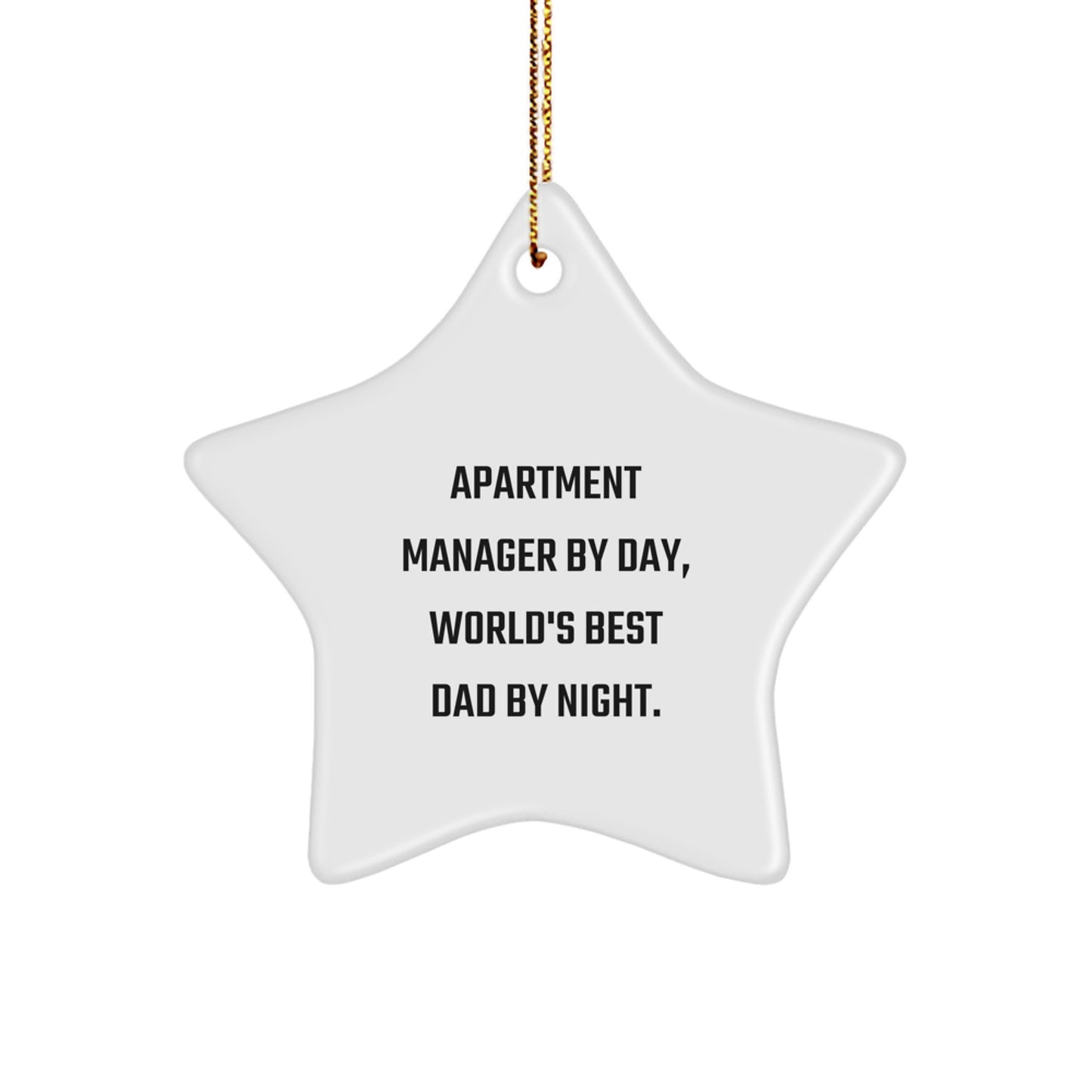 Unique Gifts for Apartment Manager, Funny Star Ornament, Christmas Unique Gifts from Husband to Apartment Manager - Image 1