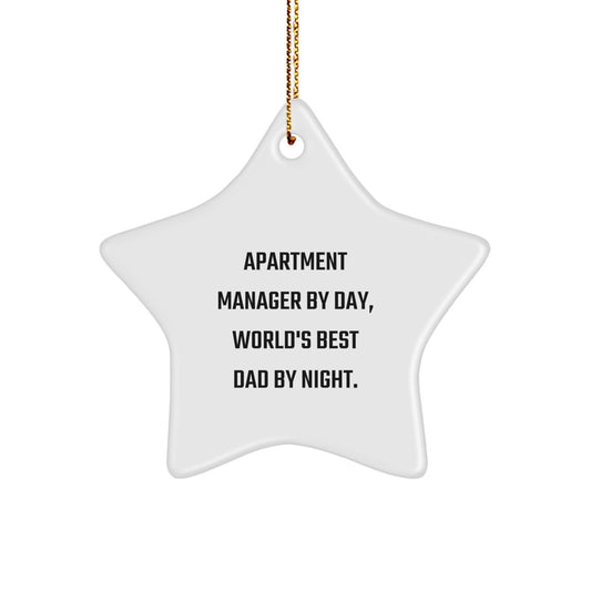 Unique Gifts for Apartment Manager, Funny Star Ornament, Christmas Unique Gifts from Husband to Apartment Manager - Image 1