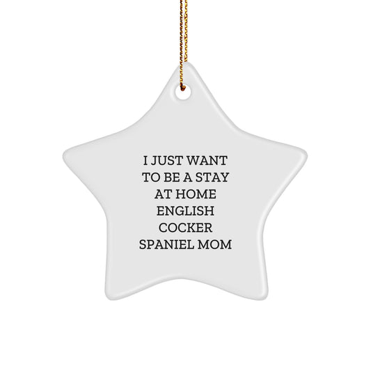 English Cocker Spaniel Dog Mom Star Ornament Gifts from Friends for Christmas - Image 1