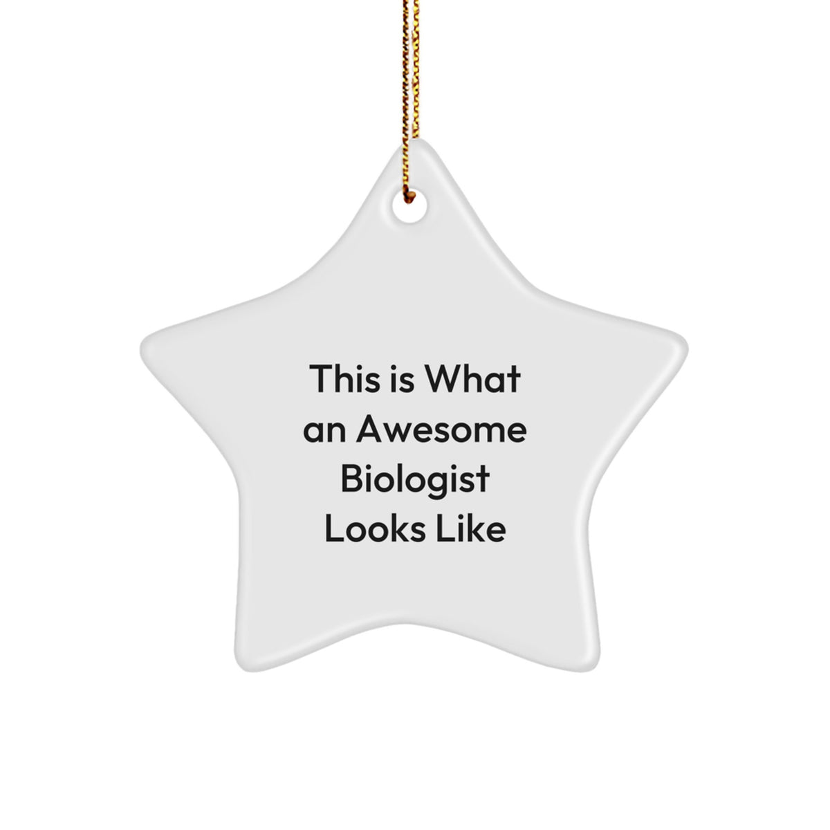 Wonderful Biologist Gifts from Friends, Star Ornament This Is What An Awesome Biologist Looks Like, Christmas Unique presents for Biologist - Image 1