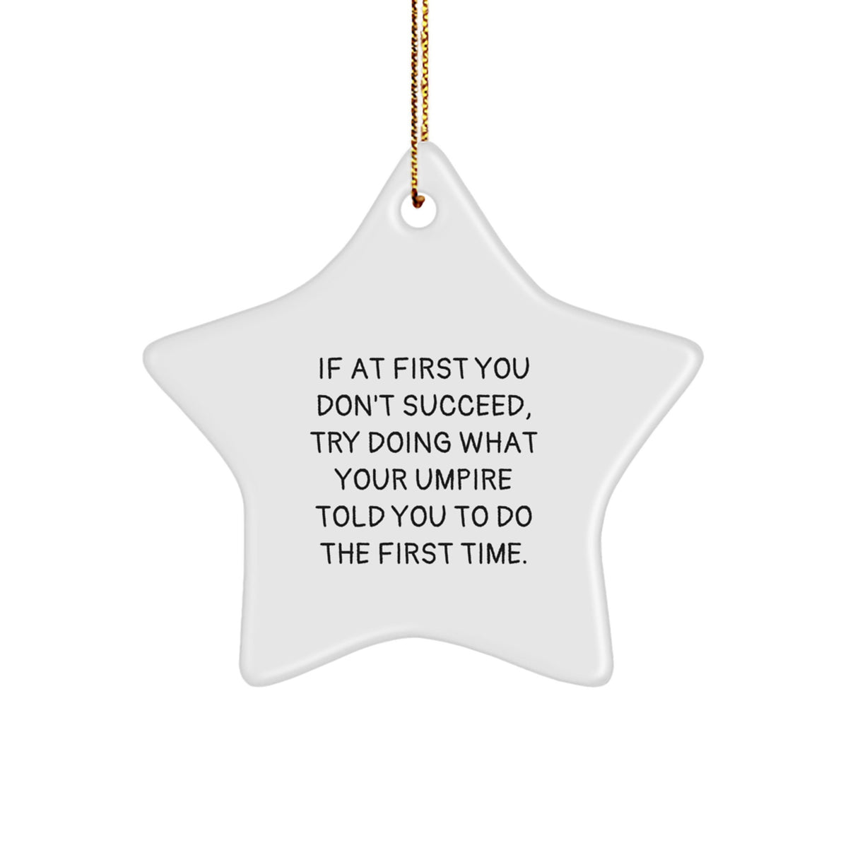 Funny Umpire Gifts from Men to Friends for Christmas Unique Star Ornaments - Image 1