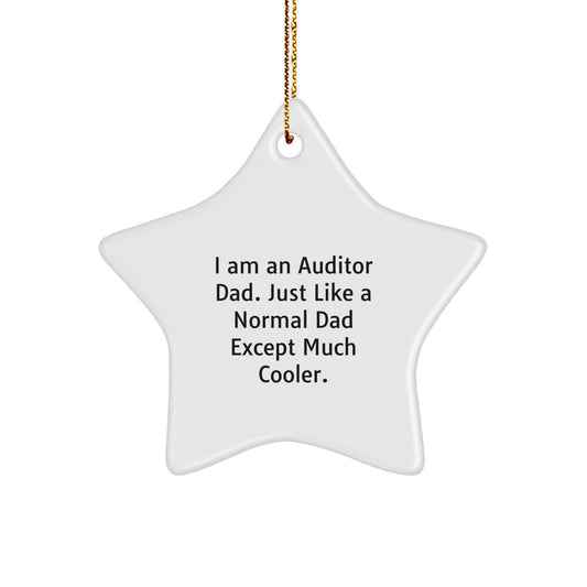 Funny Auditor Star Ornament Gifts for Men from Dad, Unique Christmas Unique Gifts for Auditor Friends, Star Ornament Decorations - Image 1