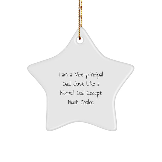 Funny Vice-principal Star Ornament Gifts from Dad - Unique Christmas Unique Gifts for Vice-principal Dads - Star Shaped Decorations - Image 1
