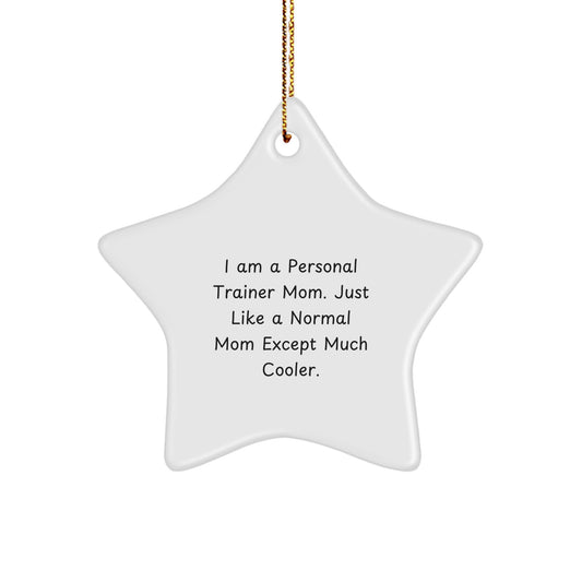 Cool Mom Personal Trainer Novelty Christmas Ornament for Friends Gift - Image 1