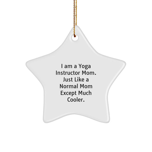Christmas Gift Yoga Instructor Mom Keepsake Ornament, Cool Present - Image 1