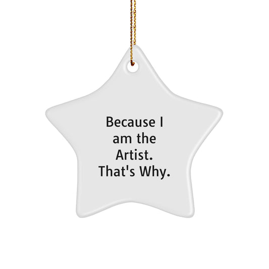 Christmas Gift for Her Artist Star Ornament Present Bright Glow Night - Image 1