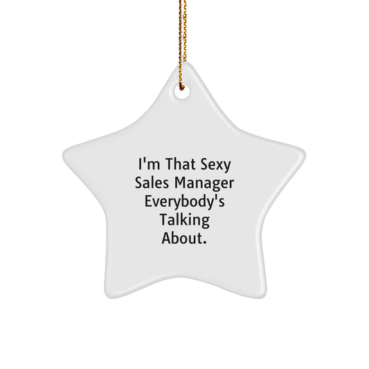 Sales Manager Keepsake Christmas Ornament for Him Gift Printed Holiday - Image 1
