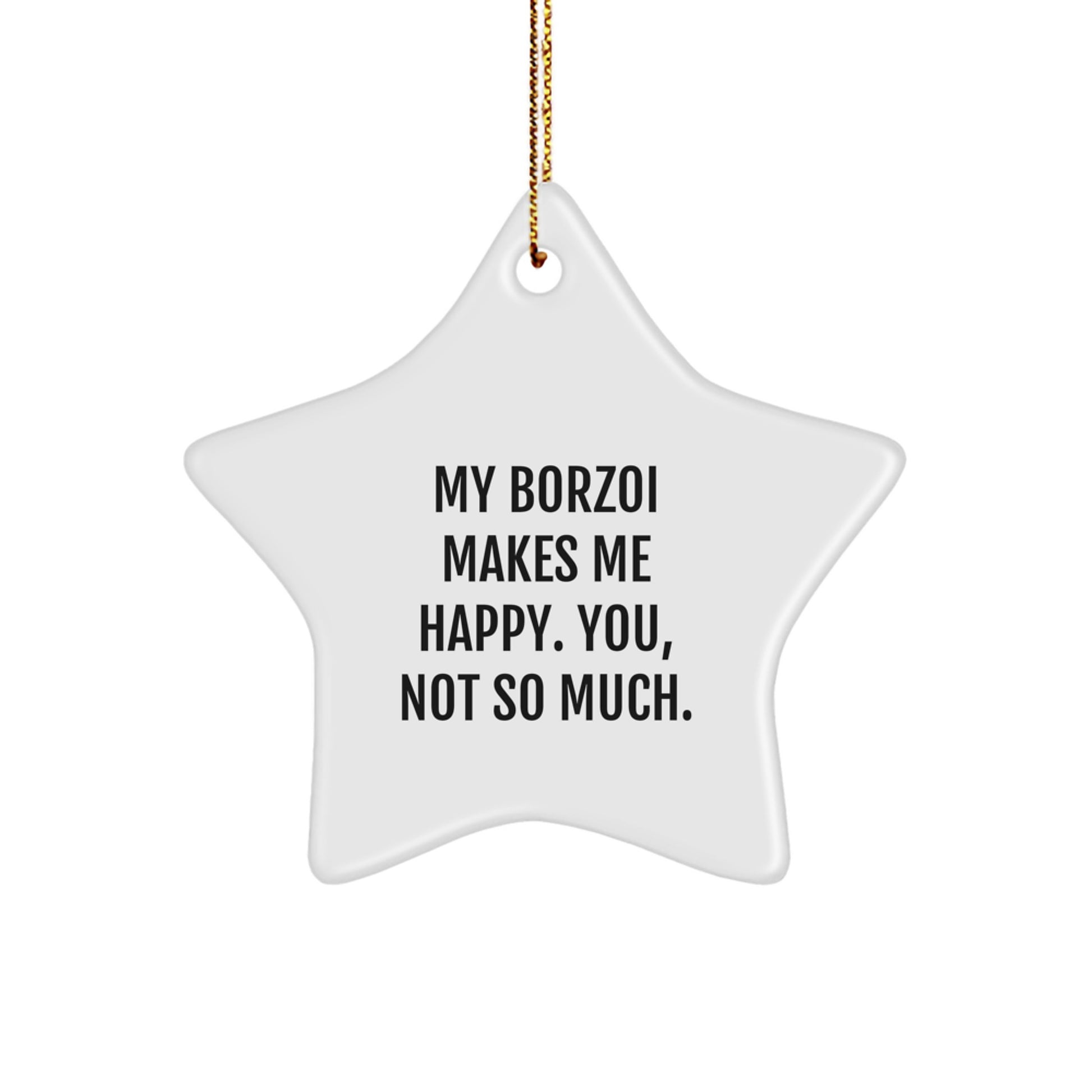 Borzoi Dog Lovers' Delight, Funny Star Ornament Gifts from Friends, Perfect for Christmas - Image 1