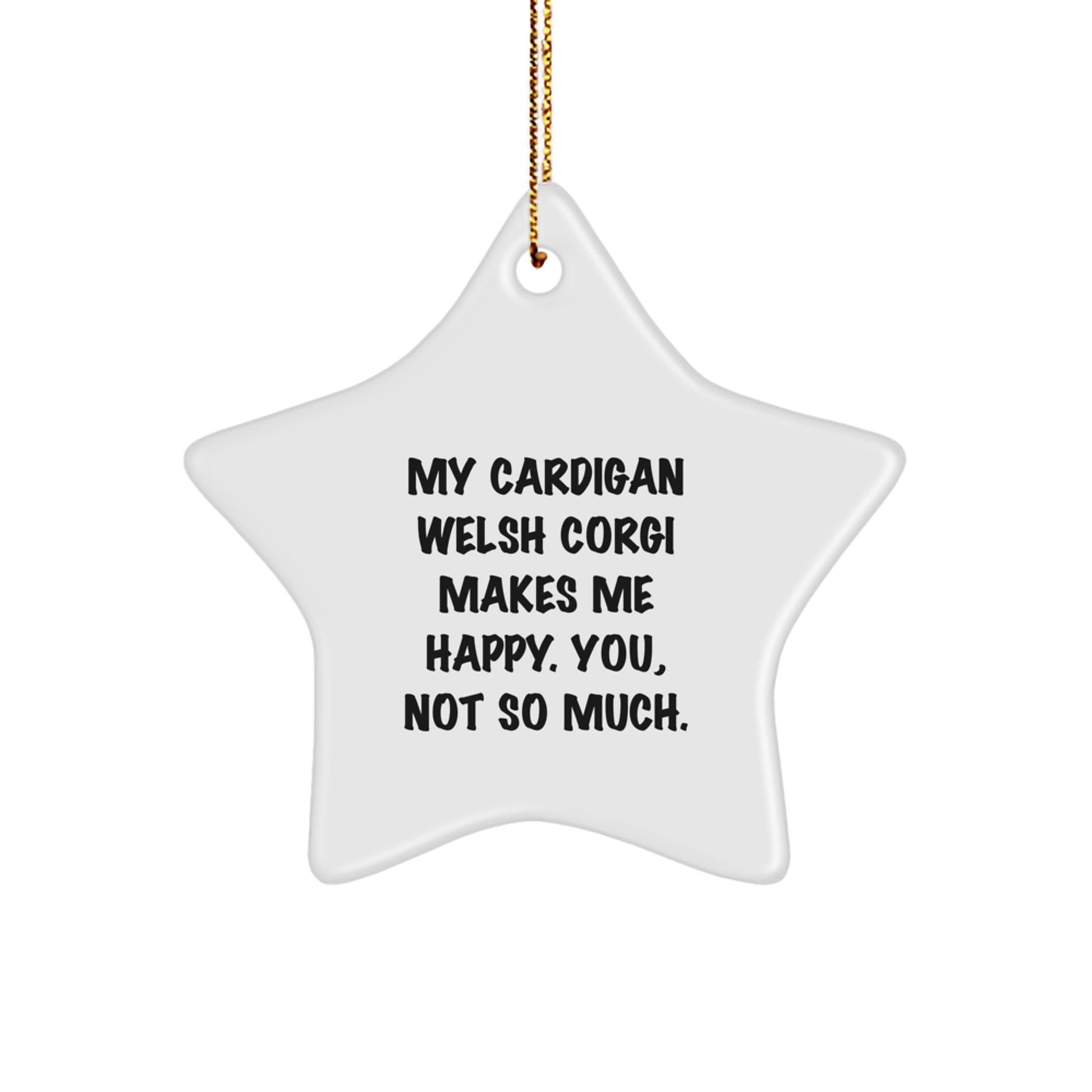 Funny Cardigan Welsh Corgi Dog Gifts, Star Ornament for Men and Women, Christmas Unique Gifts from Friends and Family - Image 1