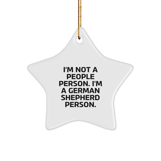 Funny German Shepherd Dog Gifts from Friends, Gifts for German Shepherd Dog Lovers, Star Ornament Christmas Unique Ideas - Image 1