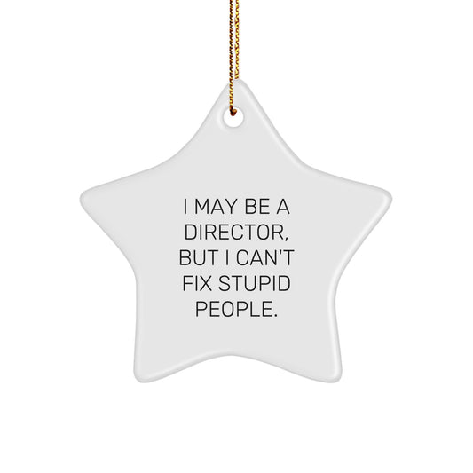 Funny Director Gift Idea: 'I May Be A Director, But...' Star Ornament for Christmas, Gifts from Men to Women, Friends, Coworkers, Family - Image 1