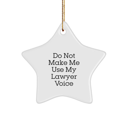 Funny Lawyer Star Ornament Gifts from Men to Lawyer Friends for Christmas Unique Ideas - Image 1