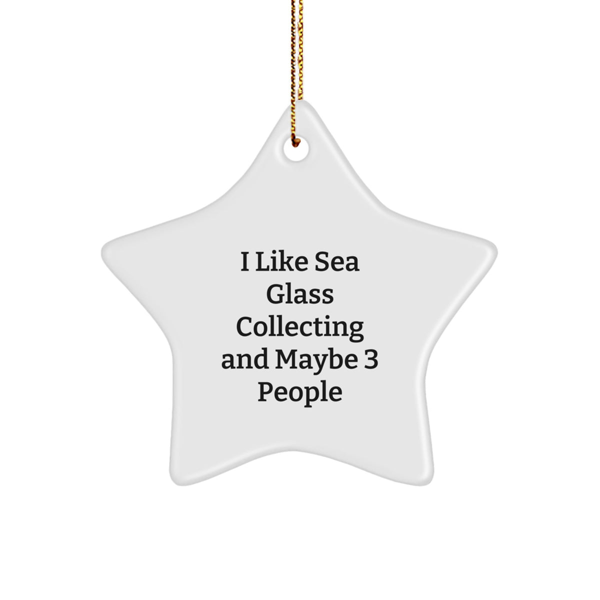Funny Sea Glass Collecting Gifts Star Ornament for Christmas Unique Presents from Men to Women Friends - Image 1