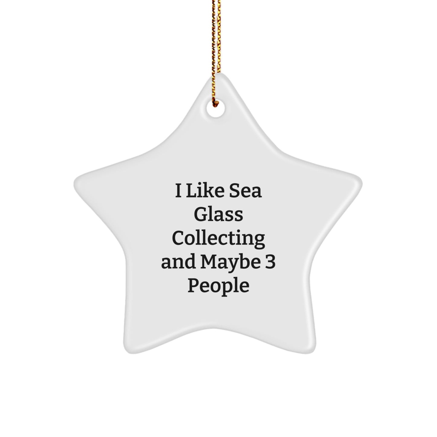 Funny Sea Glass Collecting Gifts Star Ornament for Christmas Unique Presents from Men to Women Friends - Image 1