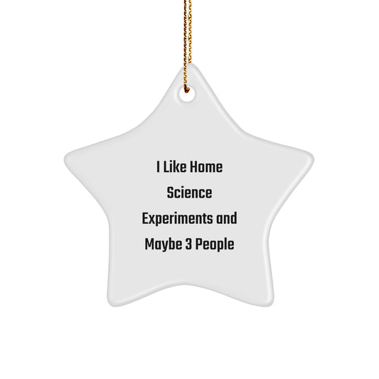 Home Science Experiments Gifts for Friends, Funny Star Ornament, Gifts from Friends - Durable MDF Star Shaped Ornament with High-Gloss Finish for Christmas - Image 1