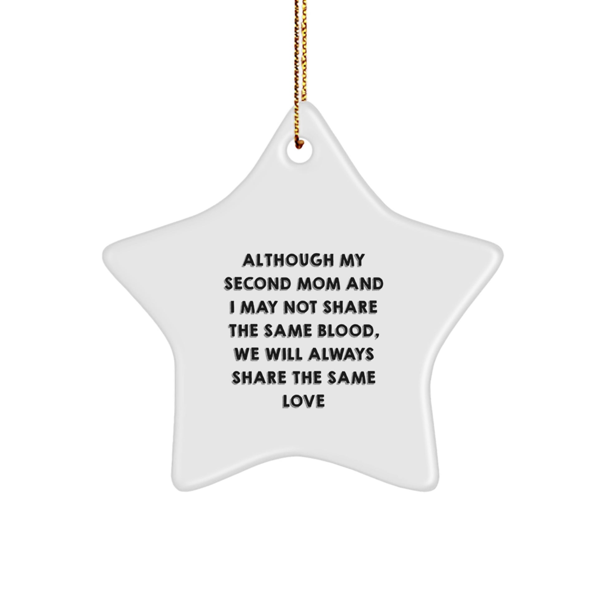 Second Mom Gifts from Family, Unique Star Ornament for Second Mom, Inspirational Quote, Christmas Decorations - Image 1
