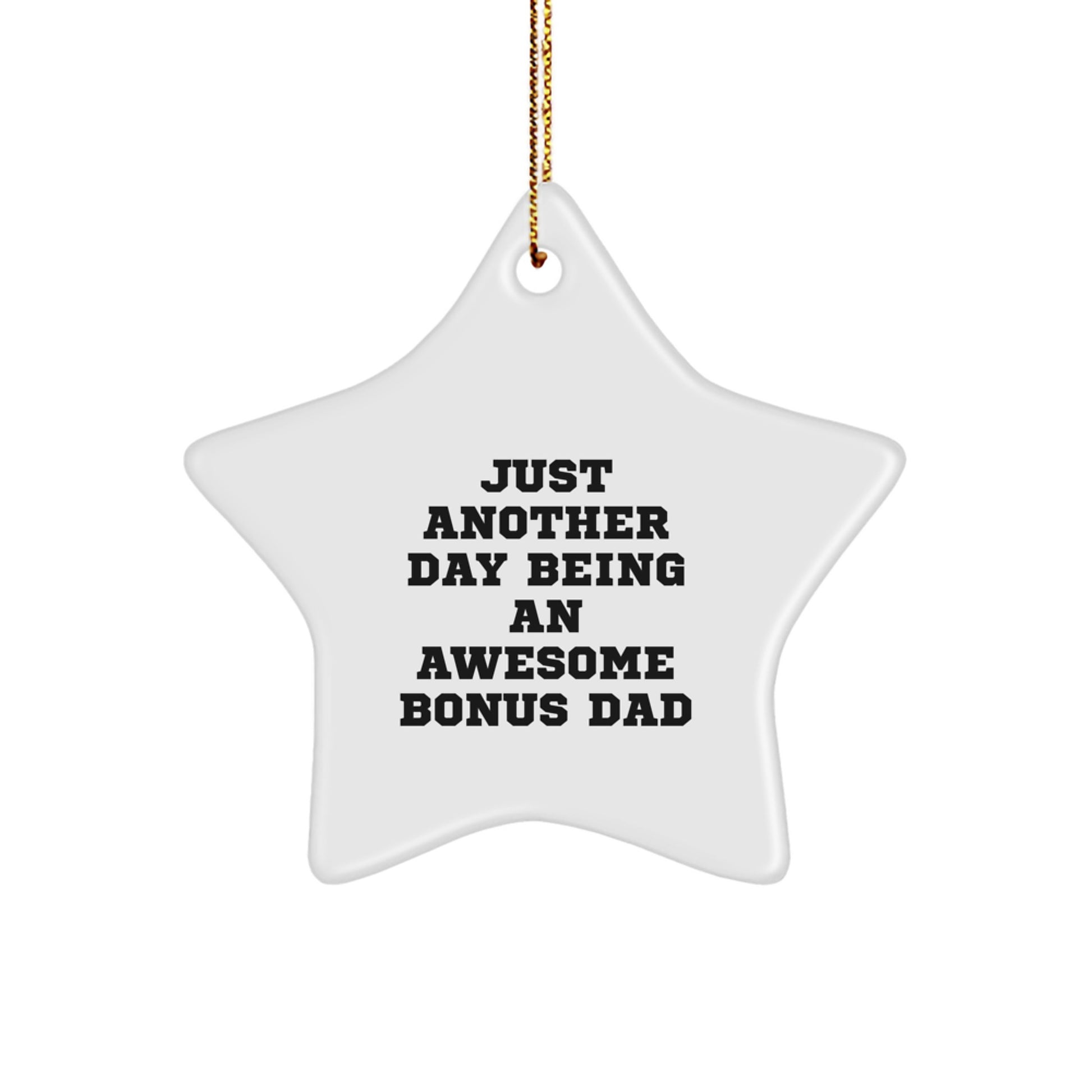 Funny Bonus Dad Gifts for Men - Just Another Day Star Ornament - Christmas Unique Presents from Family - Image 1
