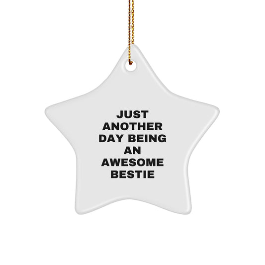 Funny Bestie Star Ornament Gifts from Friends for Bestie Christmas Unique Ornaments for Home Decor - Image 1