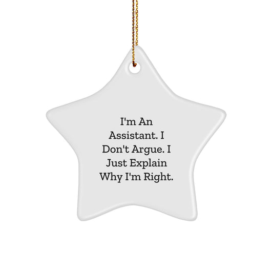 Funny Assistant Star Ornament Gifts from Friends for Assistant Christmas Unique Gifts - Image 1