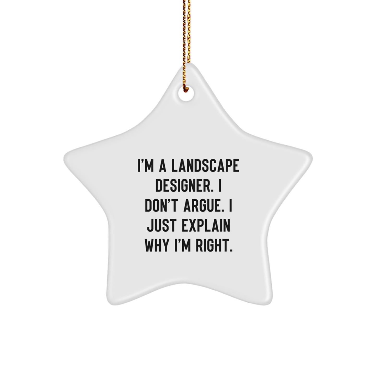 Funny Landscape Designer Star Ornament Gifts from Friends for Christmas Unique Decoration - Image 1