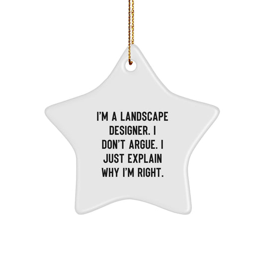 Funny Landscape Designer Star Ornament Gifts from Friends for Christmas Unique Decoration - Image 1