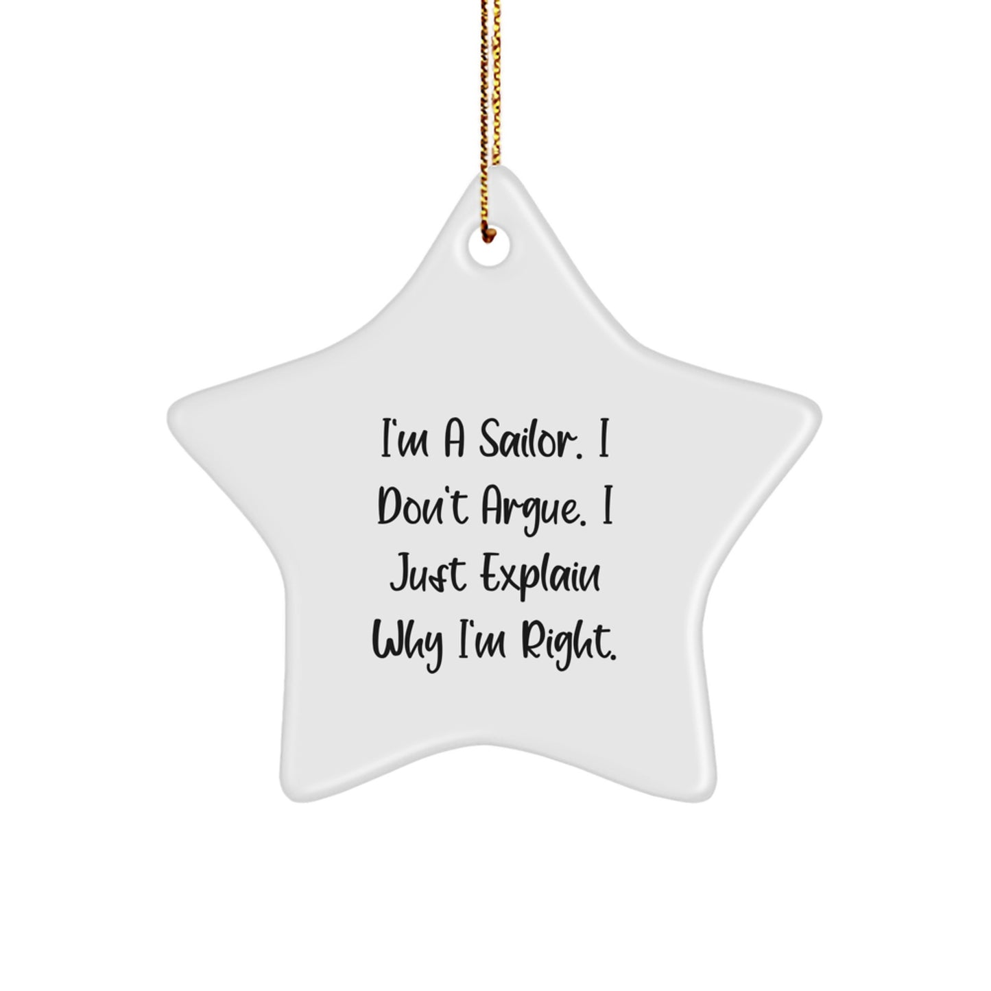 Sailor Star Ornament Gifts from Friends and Family - Inspirational Quote Christmas Decor - Image 1