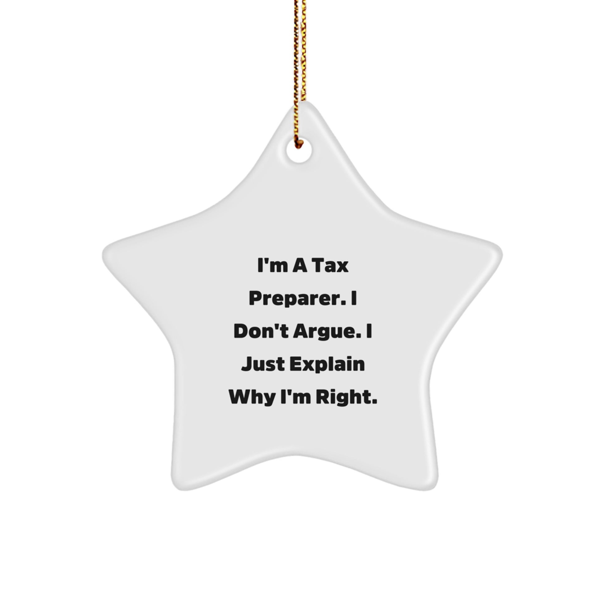 Tax Preparer Gifts from Women - Funny Star Ornament for Christmas Unique Gifts from Family to Friends - Image 1