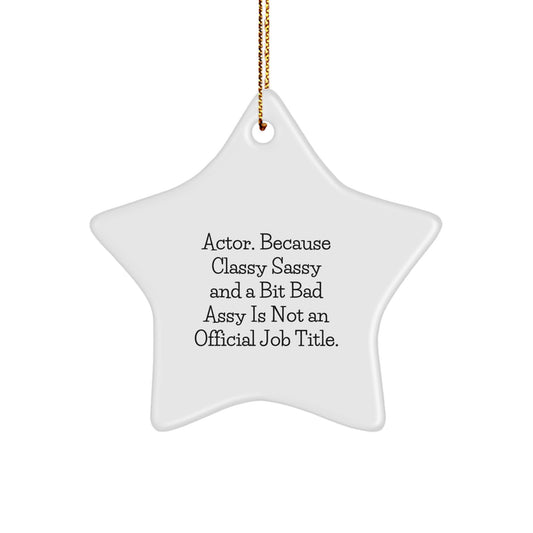 Funny Actor Gifts from Friends Unique Christmas Star Ornament for Actor Actor Fans - Image 1