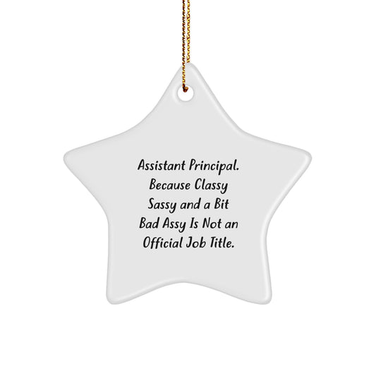 Funny Assistant Principal Star Ornament Gifts from Men for Christmas Unique Office Decor - Image 1
