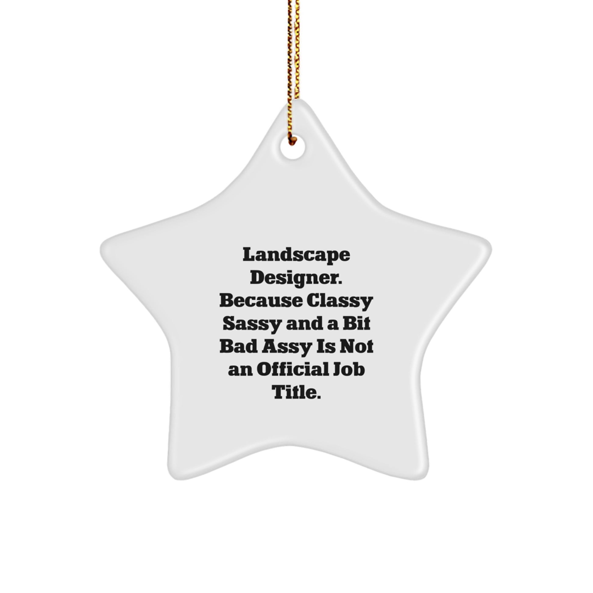 Funny Landscape Designer Gift, Star Ornament for Christmas Unique Gifts from Friends, Coworkers to Family - Image 1