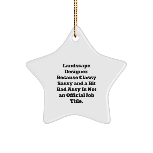 Funny Landscape Designer Gift, Star Ornament for Christmas Unique Gifts from Friends, Coworkers to Family - Image 1