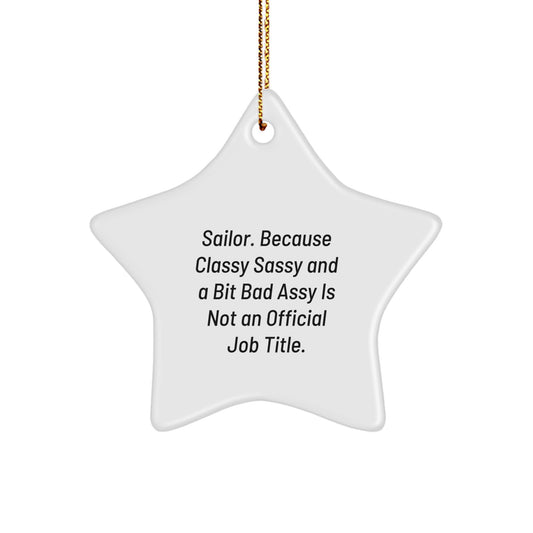 Funny Sailor Star Ornament Gifts from Friends for Sailor Men - Image 1